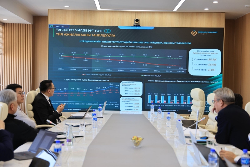 Эдийн засаг, хөгжлийн сайд Ж.Энхбаяр “Эрдэнэт” үйлдвэрийн удирдлагатай уулзлаа