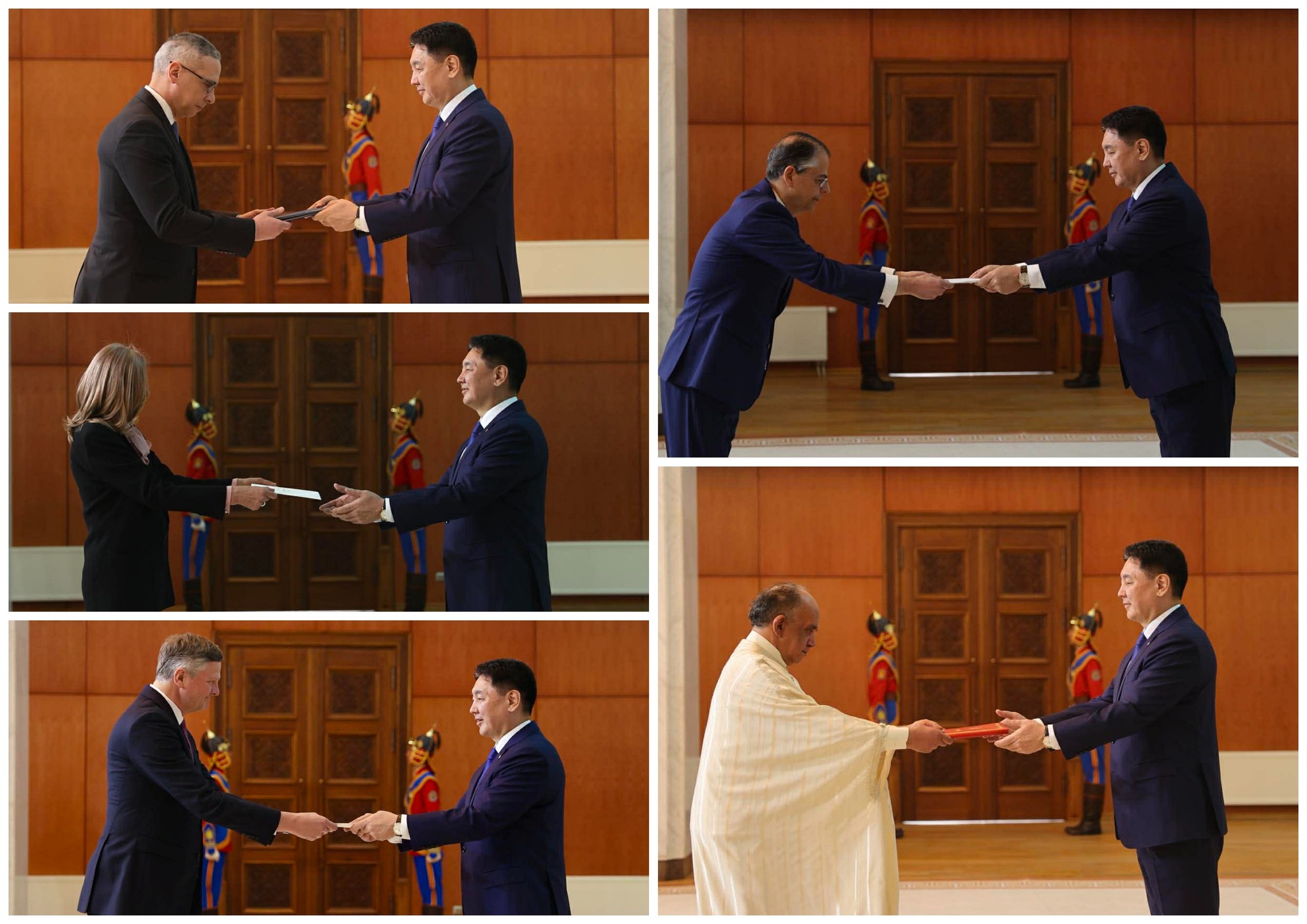 Монгол Улсад хавсран суух Элчин сайдууд ерөнхийлөгчид итгэмжлэх жуух бичгээ өргөн барилаа