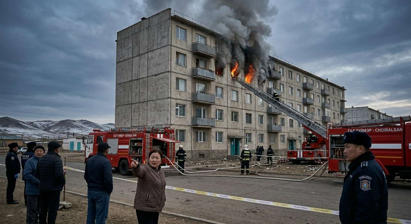 35 настай эмэгтэй, нэг болон 11 настай хоёр хүүхдийн хамт галд өртөж, угаартаж нас баржээ