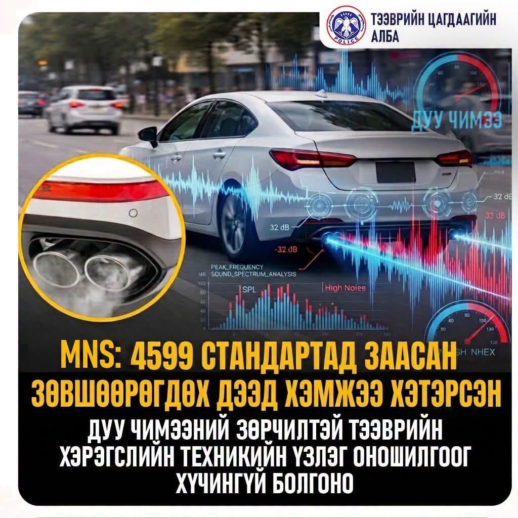 Тээврийн хэрэгслийн яндангаас гарах дуу чимээнд хяналт шалгалт явагдаж байна