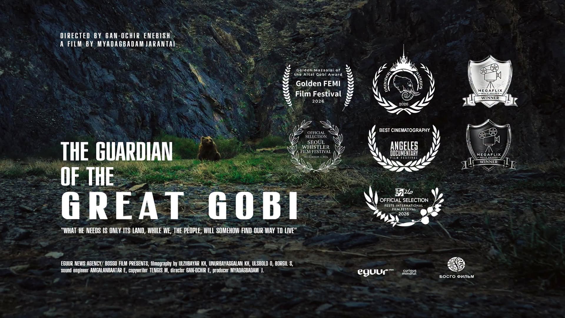 “Их Говийн манаач” бүтээл Энэтхэг, БНСУ-ын кино наадмуудын "Official Selection" хэсэгт шалгарч өрсөлдөхөөр боллоо